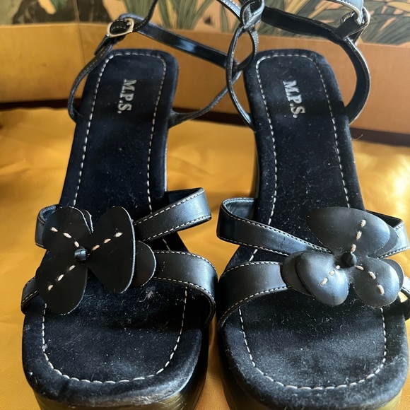 M.P.S Shoes - y2k leather and velvet sandals